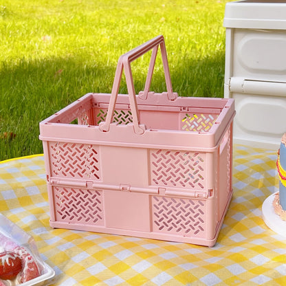 Mini Sammenleggbar Oppbevaringskurv – Skrivebord & Sminke
