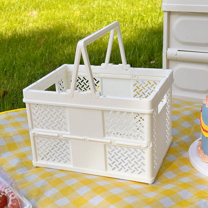 Mini Sammenleggbar Oppbevaringskurv – Skrivebord & Sminke